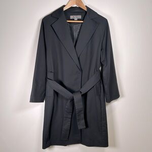 Vera Wang - Trench Coat Elegant Black Outerwear